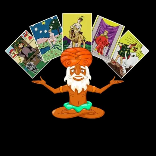 guru segurando cartas